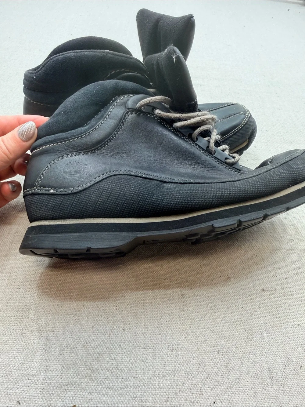 Timberland Black Leather Men's Lace-Up Boots